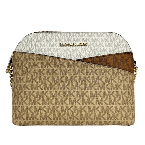 NEW Michael Kors Jet Set Travel Medium X Cross Dome...